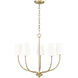 Kandor 5 Light 26 inch Vintage Brass Chandelier Ceiling Light